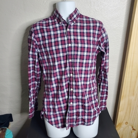 JCrew Shirt Men Small 14-14.5 Plaid Button Down - Picture 10 of 11